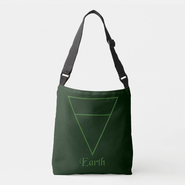 Falln Pagan Earth Element Symbol Crossbody Bag (Front)