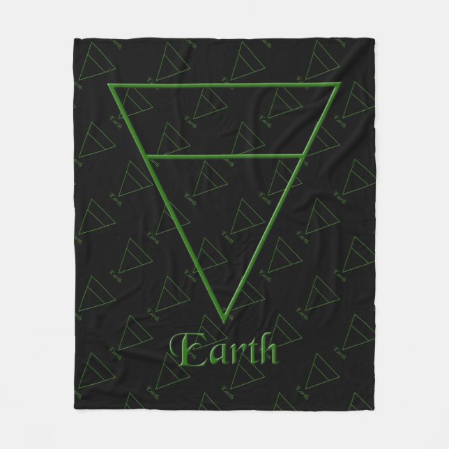 Falln Pagan Earth Element Symbol Fleece Blanket (Front)