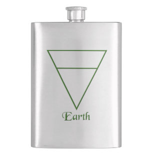 Falln Pagan Earth Element Symbol Hip Flask