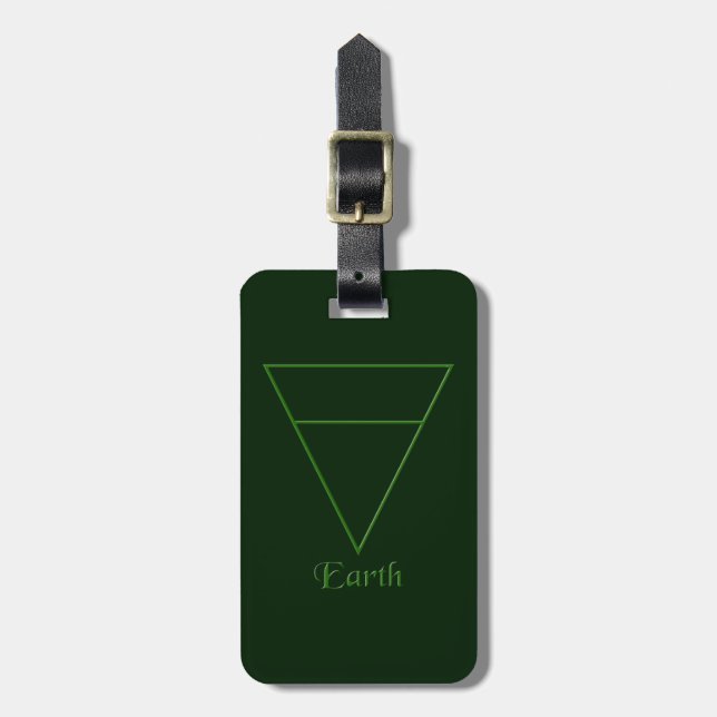 Falln Pagan Earth Element Symbol Luggage Tag (Front Vertical)