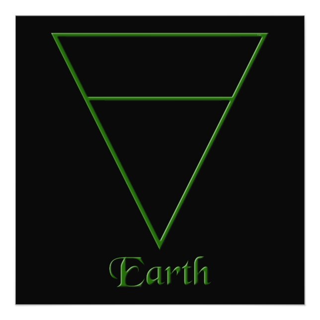Falln Pagan Earth Element Symbol Photo Print (Front)