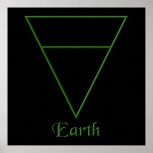 Falln Pagan Earth Element Symbol Poster