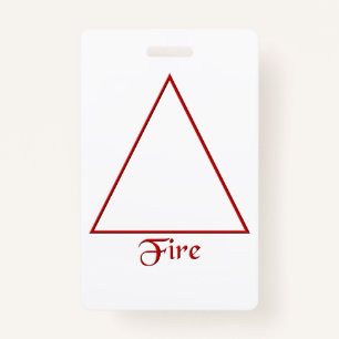 Falln Pagan Fire Element Symbol ID Badge