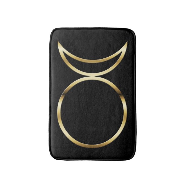 Falln Pagan Horned God Symbol Bath Mat (Front Vertical)