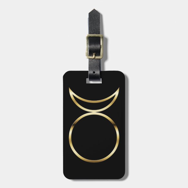 Falln Pagan Horned God Symbol Luggage Tag (Front Vertical)