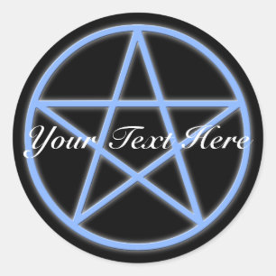 Falln Pagan Pentacle Classic Round Sticker