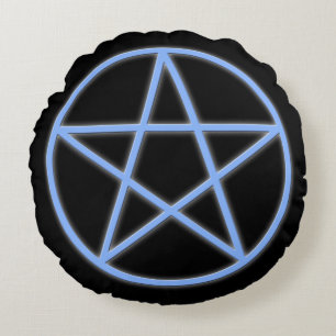 Falln Pagan Pentacle Round Cushion