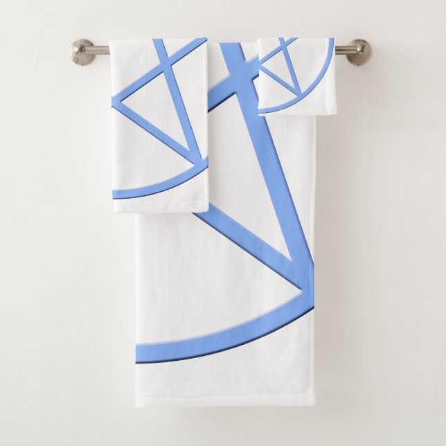 Falln Pagan Pentacle Symbol Bath Towel Set (Insitu)
