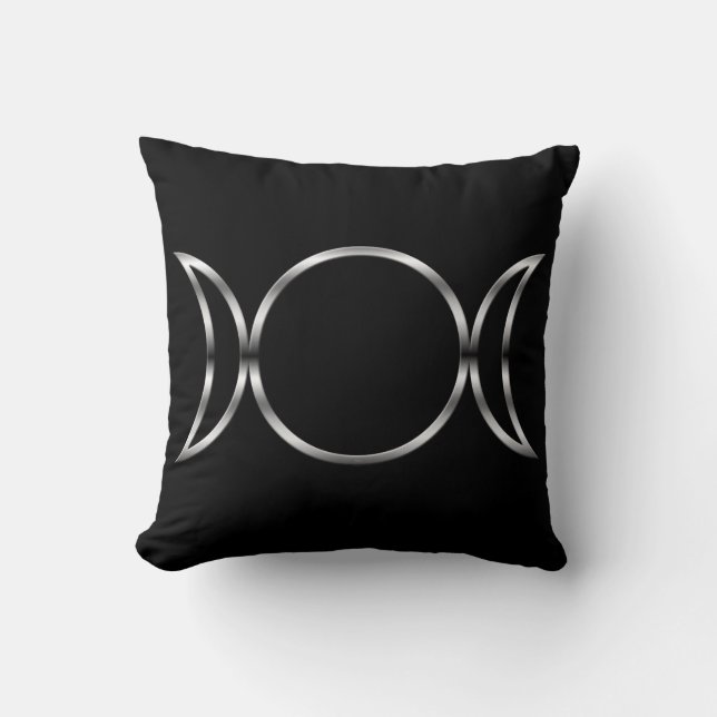 Falln Pagan Triple Goddess Symbol Cushion (Front)