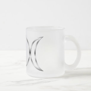 Falln Pagan Triple Goddess Symbol Frosted Glass Coffee Mug