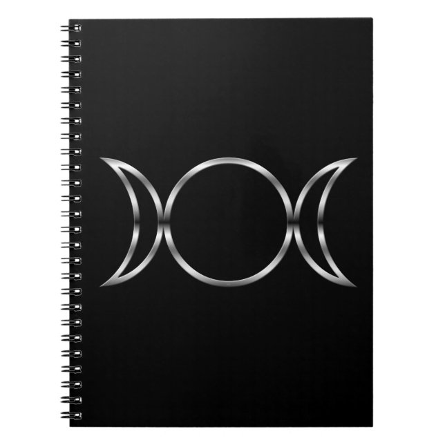 Falln Pagan Triple Goddess Symbol Notebook (Front)
