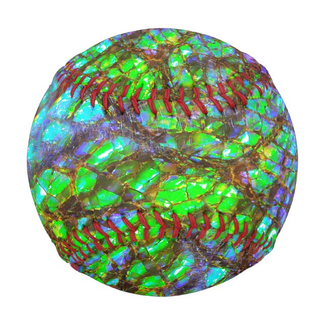 Falln Peacock Ammolite Baseball (Front)