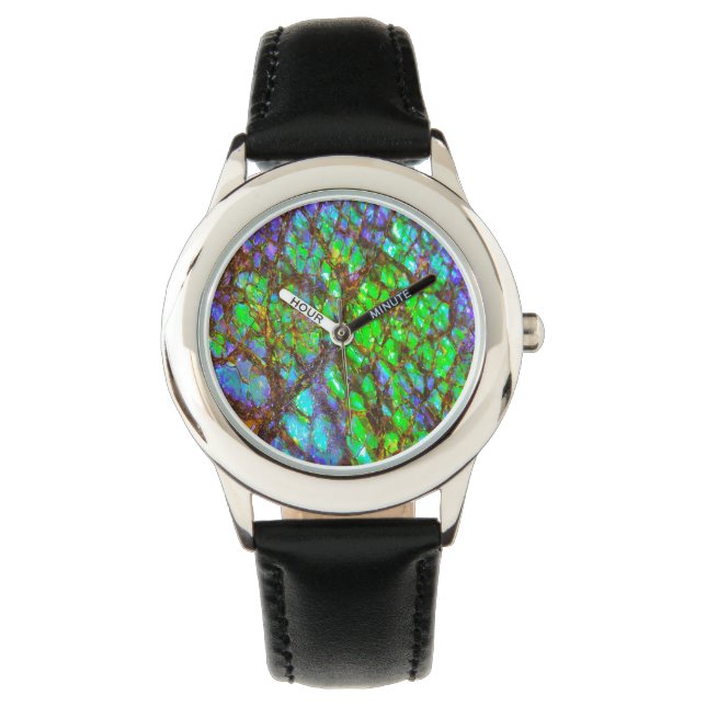 Falln Peacock Ammolite Watch (Front)