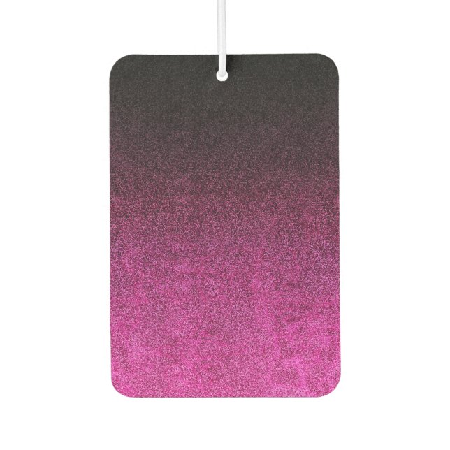 Falln Pink & Black Glitter Gradient Car Air Freshener (Front)