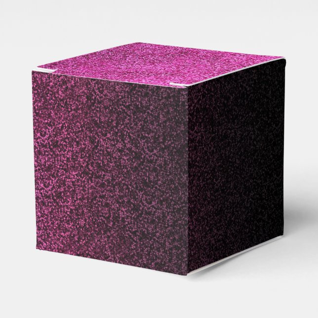 Falln Pink & Black Glitter Gradient Favour Box (Front Side)