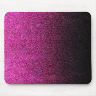 Falln Pink & Black Glitter Gradient Mouse Mat