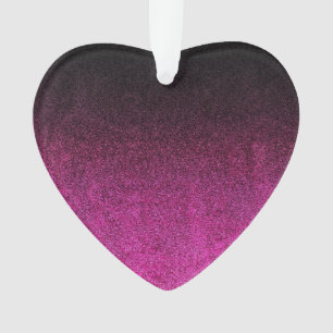Falln Pink & Black Glitter Gradient Ornament