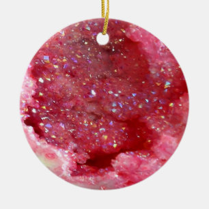 Falln Pink Faerie Crystals Ceramic Tree Decoration