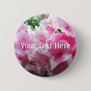 Falln Pink Floral Blossoms 6 Cm Round Badge