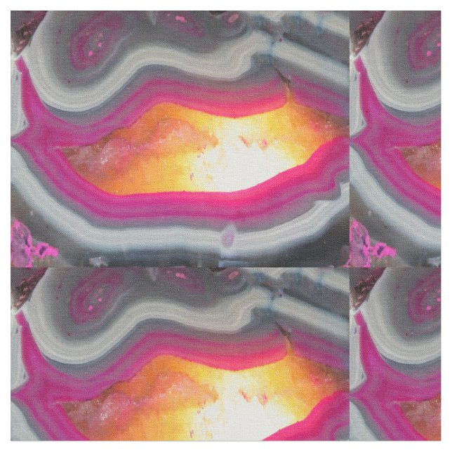 Falln Pink Geode Glow Fabric (Close Up)