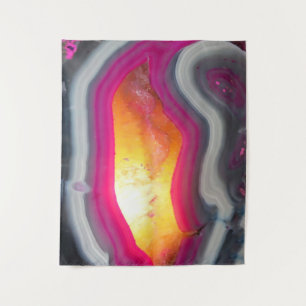 Falln Pink Geode Glow Tapestry