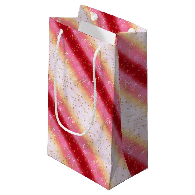 Falln Pink Sakura Sunrise Small Gift Bag (Front Angled)