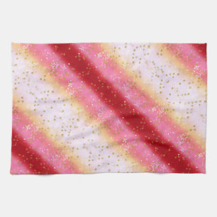 Falln Pink Sakura Sunrise Tea Towel
