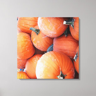 Falln Pumpkin Pile Canvas Print