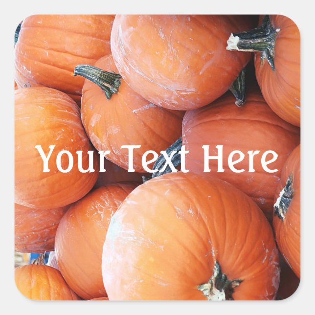 Falln Pumpkin Pile Square Sticker (Front)