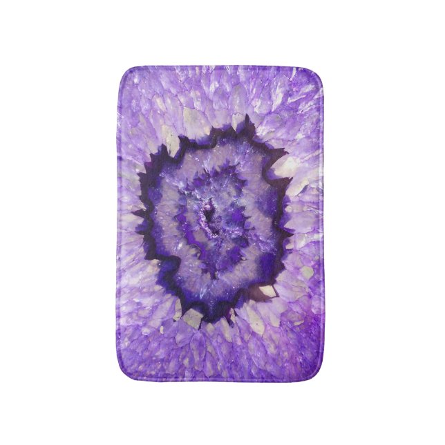 Falln Purple Agate Geode Bath Mat (Front Vertical)