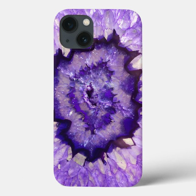 Falln Purple Agate Geode Case-Mate iPhone Case (Back)