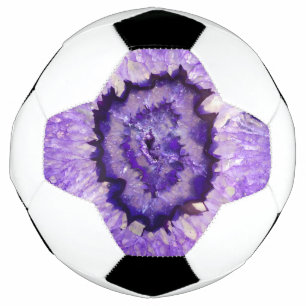 Falln Purple Agate Geode Football