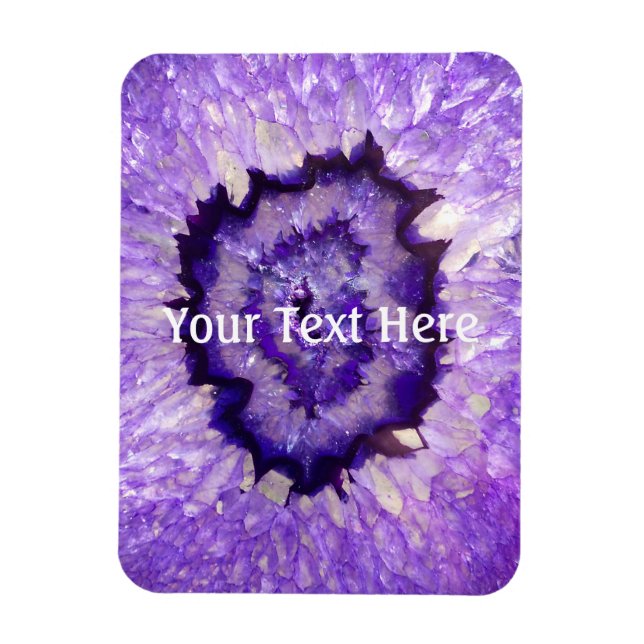 Falln Purple Agate Geode Magnet (Vertical)