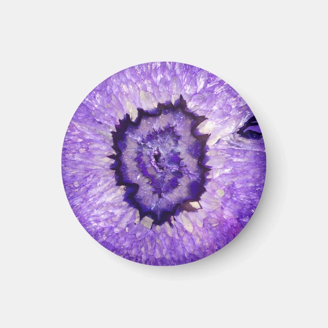 Falln Purple Agate Geode Magnet (Front)