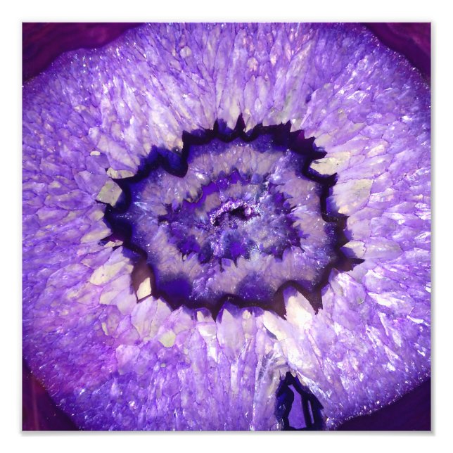 Falln Purple Agate Geode Photo Print (Front)