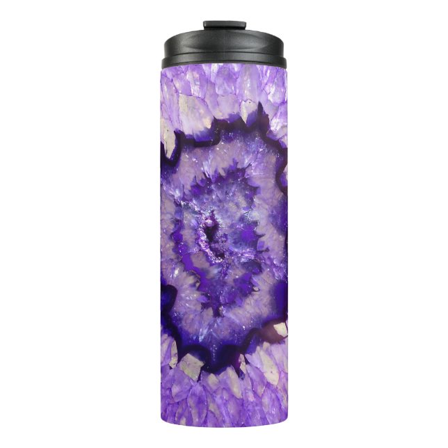 Falln Purple Agate Geode Thermal Tumbler (Front)