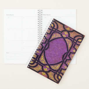 Falln Purple And Gold Vines Planner