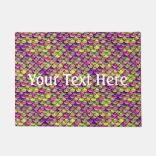 Falln Purple and Green Scales Doormat