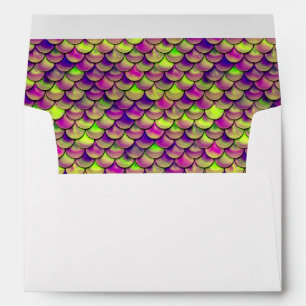Falln Purple and Green Scales Envelope
