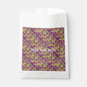 Falln Purple and Green Scales Favour Bags