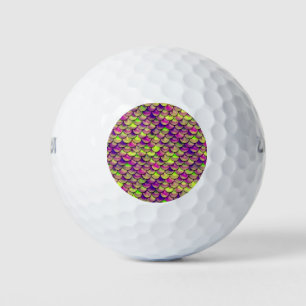Falln Purple and Green Scales Golf Balls
