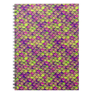 Falln Purple and Green Scales Notebook