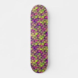 Falln Purple and Green Scales Skateboard