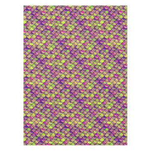 Falln Purple and Green Scales Tablecloth