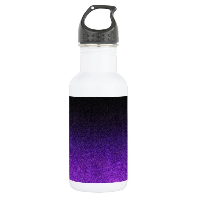 Falln Purple & Black Glitter Gradient 532 Ml Water Bottle (Front)