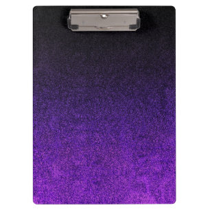 Falln Purple & Black Glitter Gradient Clipboard
