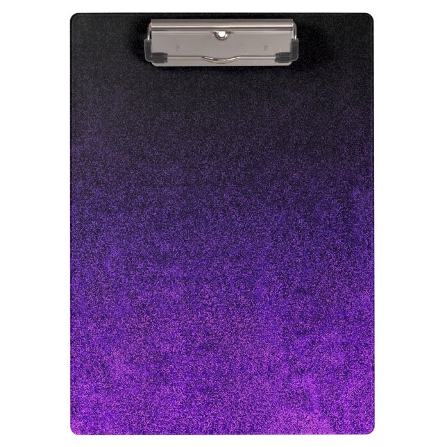 Falln Purple & Black Glitter Gradient Clipboard (Front)