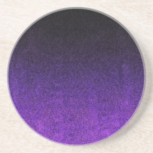 Falln Purple & Black Glitter Gradient Coaster
