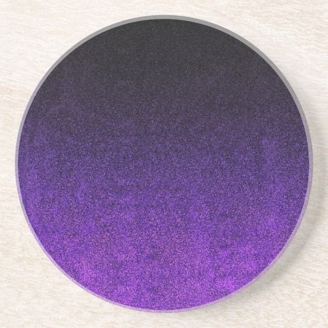 Falln Purple & Black Glitter Gradient Coaster (Front)