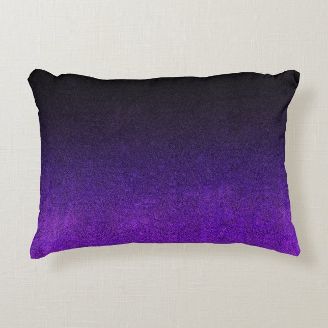 Falln Purple & Black Glitter Gradient Decorative Cushion (Front)